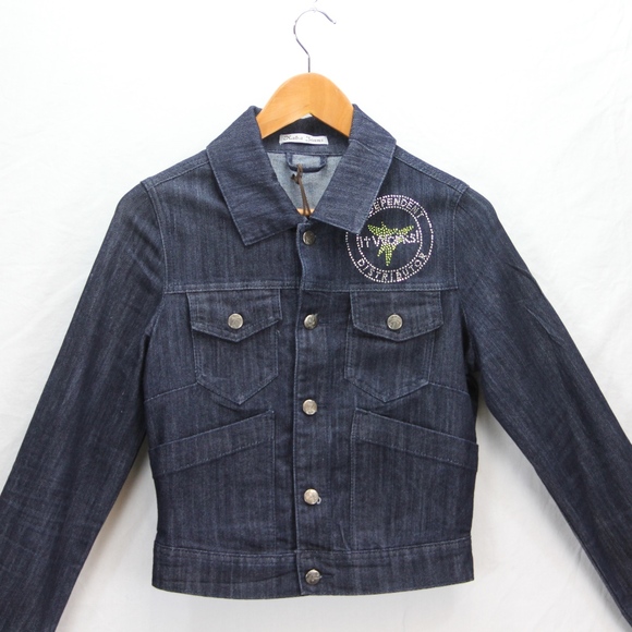 diamond studded jean jacket